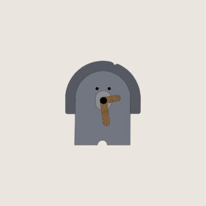 BEAR FAMILY CLOCK_dark bear